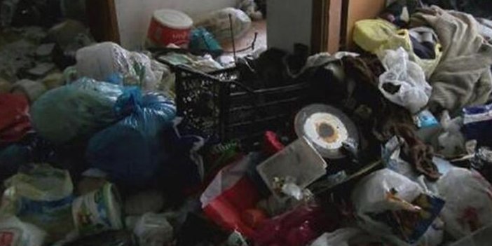 Karı kocanın yaşadığı evden tonlarca çöp çıktı!