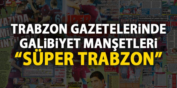 Trabzon Gazetelerinden galibiyet manşetleri 26.08.2019