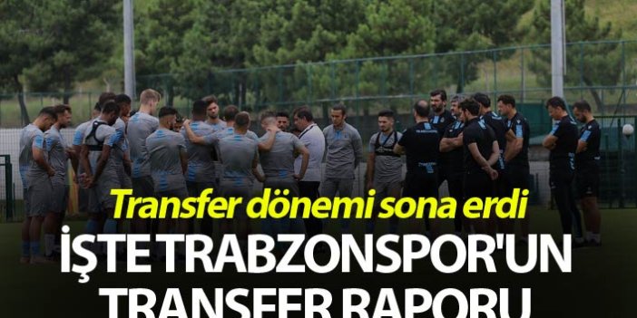 Transfer dönemi sona erdi - İşte Trabzonspor'un transfer raporu