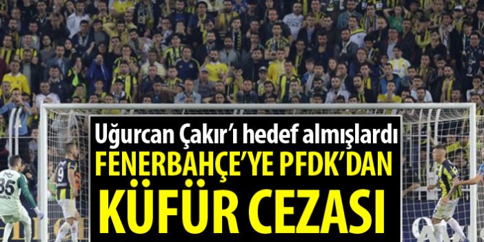 PFDK'dan Fenerbahçe'ye küfür cezası!