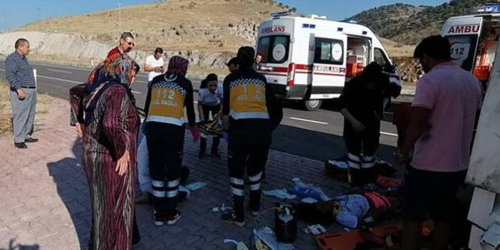Konya'da otomobil şarampole yuvarlandı. Kazada 4 kişi yaralandı. 7 Eylül 2019