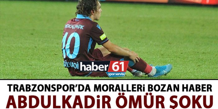 Trabzonspor'da Abdulkadir Ömür şoku! 6 hafta yok!