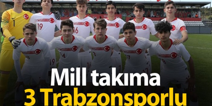 Trabzonspor'dan U16 milli takımına 3 isim