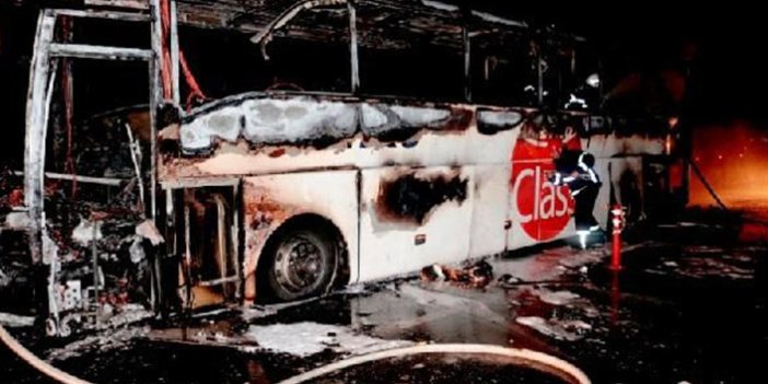 Yanan otobüste 31 kişi ölümden döndü