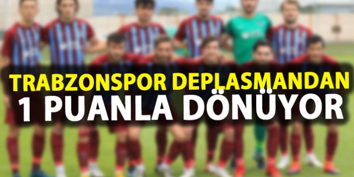 Trabzonspor U19 Bolu’dan 1 puanla dönüyor