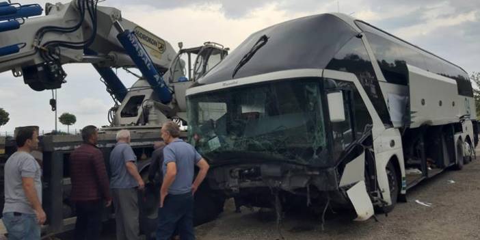 Giresun'da yolcu otobüsü kaza yaptı