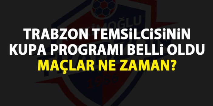 Hekimoğlu Trabzon'un kupa programı belli oldu