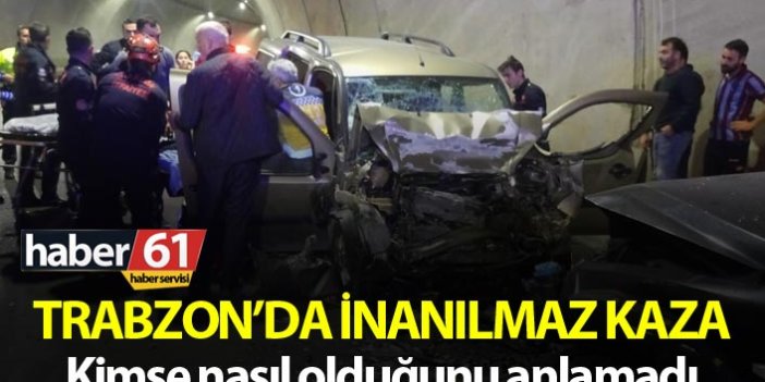 Trabzon'da İnanılmaz kaza
