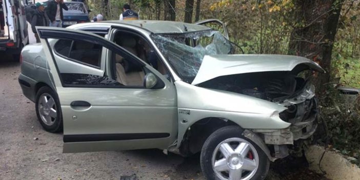 Ordu'da otomobil ağaca çarptı: 4 yaralı