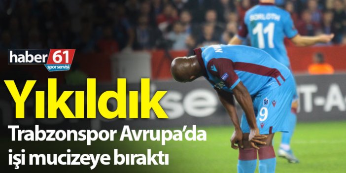 Trabzonspor Krasnodar'a kaybetti, işi mucizeye bıraktı
