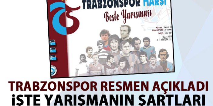 Trabzonspor açıkladı! İşte yarışmanın şartları