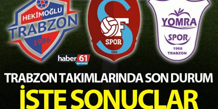 Trabzon takımları için bu  hafta sonu zorlu geçti. 26 Ekim 2019