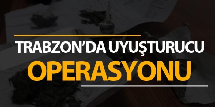 Trabzon'da uyuşturucu operasyonu
