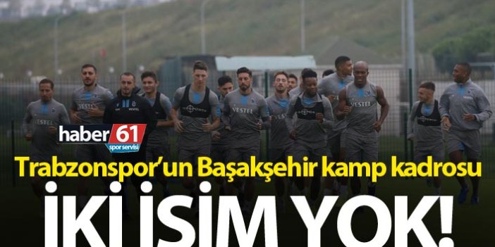 Trabzonspor'un Başakşehir kamp kadrosu belli oldu