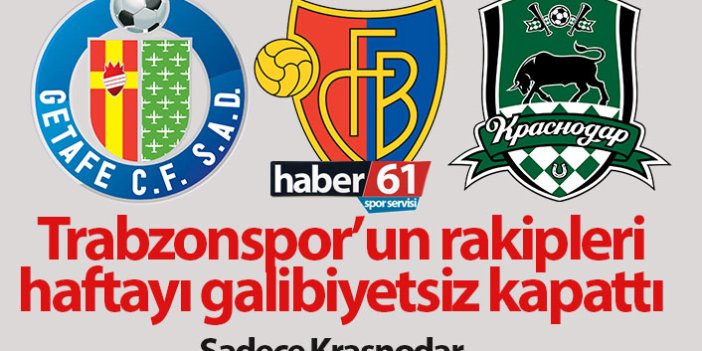 Trabzonspor'un rakipleri haftayı galibiyetsiz kapattı