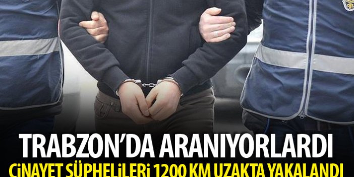 Trabzon'daki cinayetin şüphelileri o ilde yakalandılar!