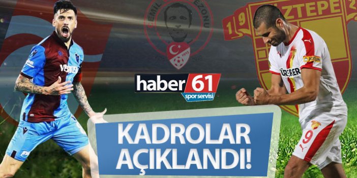 Trabzonspor'un Göztepe 11'i açıklandı