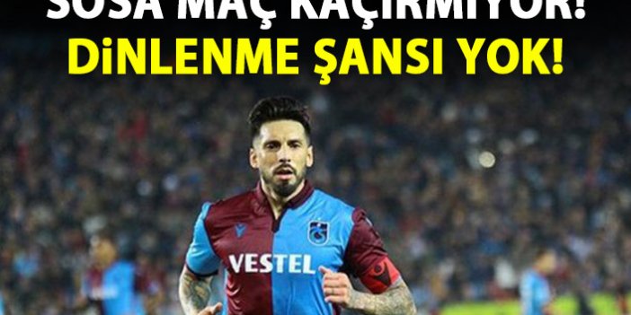 Trabzonspor'un kaptanı Sosa maç kaçırmadı!