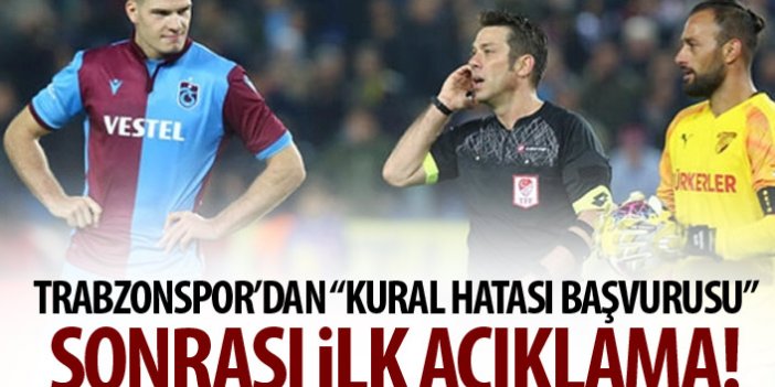 Trabzonspor'dan kural hatası başvurusu sonrası ilk açıklama: Futbolda adalet istiyoruz!