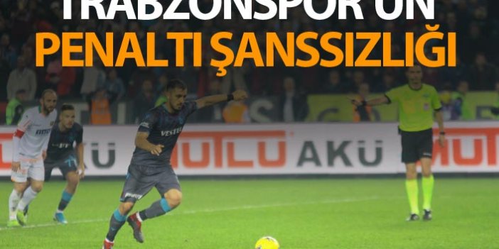 Trabzonspor'da Penaltı şanssızlığı