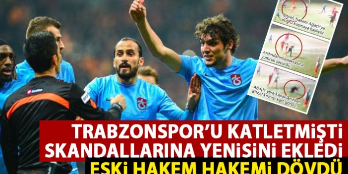 Trabzonspor'u katleden Deniz Ateş Bitnel şimdi de hakem dövdü!