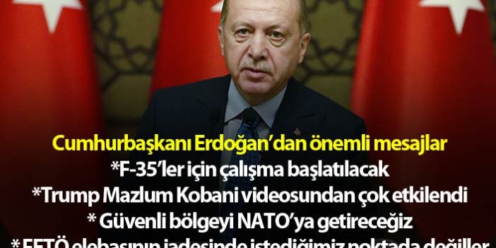 Cumhurbaşkanı Erdoğan: "S400'ü bırakıp tamamen Patriot'a yönelmemiz gibi bir şey olamaz"