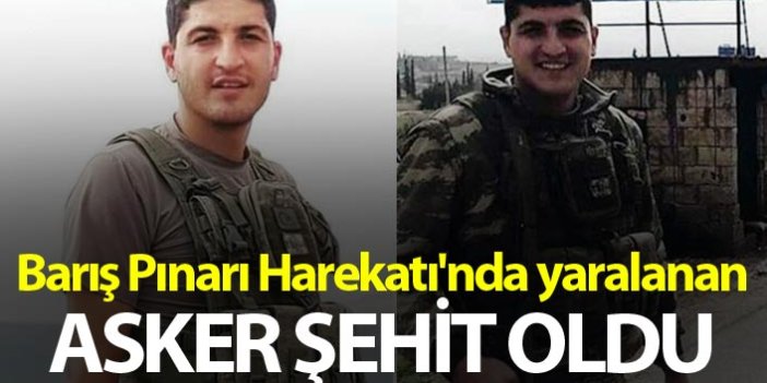 Barış Pınarı Harekatı'nda yaralanan asker şehit oldu