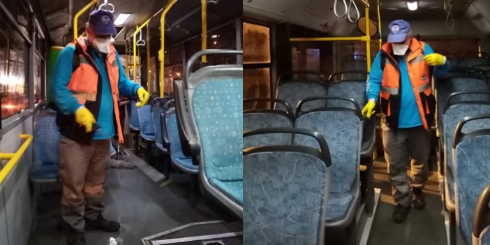 Zorluoğlu talimatı verdi, otobüsler dezenfekte ediliyor