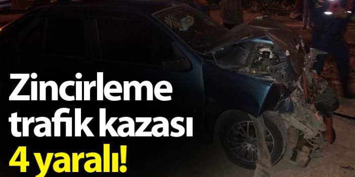 Giresun'da zincirleme trafik kazası: 4 yaralı