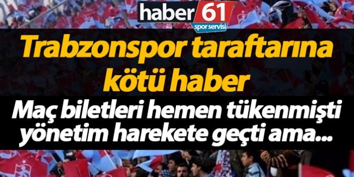 Trabzonspor'un kontenjan arttırma talebine ret geldi!