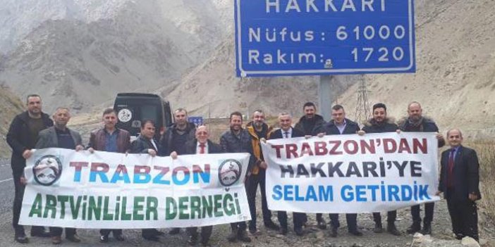Trabzon’dan Hakkari’ye selam götürdüler