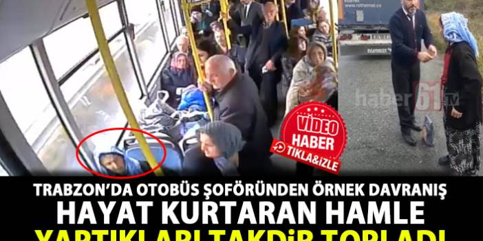 Trabzon’da otobüs şoföründen hayat kurtaran hamle! Rahatsızlanan yolcusu için…