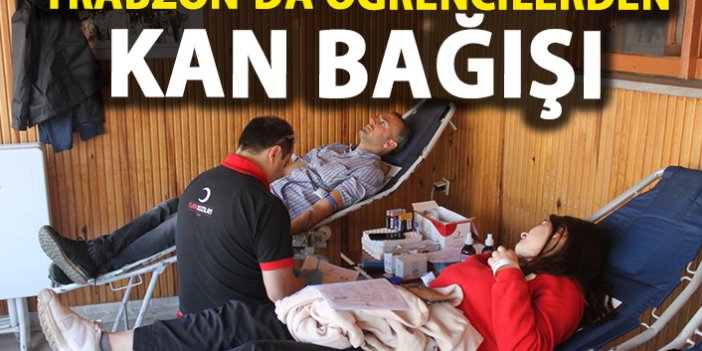 Trabzon'da öğrencilerden kan bağışı