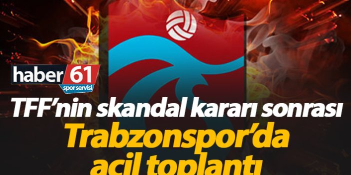 Trabzonspor TFF'nin kararını değerlendiriyor