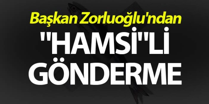 Başkan Zorluoğlu'ndan "hamsi"li gönderme