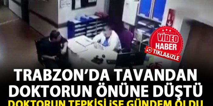 Trabzon'da hastane tavanından düşen işçiyi gören doktorun sakinliği gündem oldu