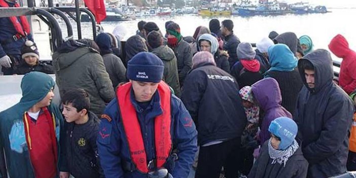 Ayvacık'ta 98 kaçak göçmen yakalandı