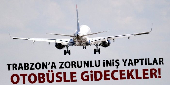 Uçak Trabzon'a zorunlu iniş yaptı!