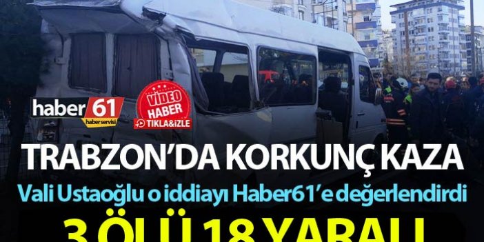 Trabzon'da korkunç kaza! Tır minibüse çarptı