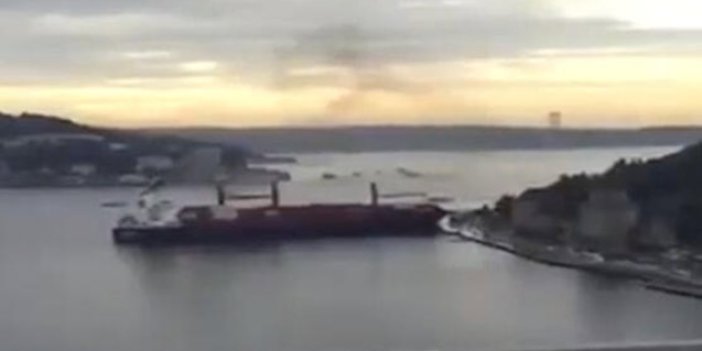 İstanbul'da büyük panik! Gemi karaya oturdu