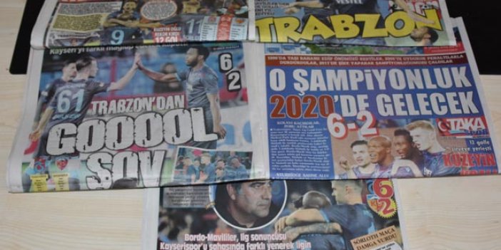 Trabzon basını galibiyeti böyle yazdı