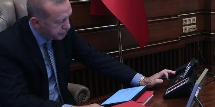 Cumhurbaşkanı Erdoğan, Ruhani ve Salih ile görüştü