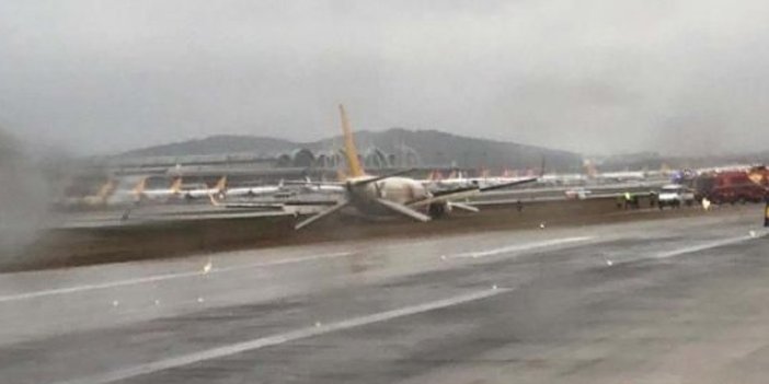 Sabiha Gökçen Havalimanı'nda uçak pistten çıktı! Trabzon uçuşları da iptal