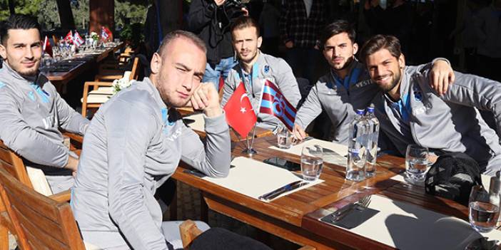 Trabzonsporlu futbolcular böyle stres attı. 9 Ocak 2020