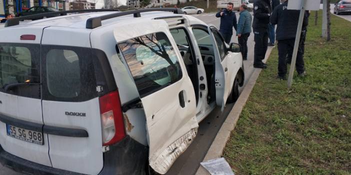 Samsun'da Minübüs ile kamyonet çarpıştı: 1 yaralı. 11 Ocak 2020
