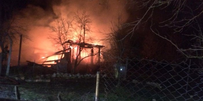 Beykoz'da bir çiftlikte korkutan yangın, çobanlar faciayı engelledi