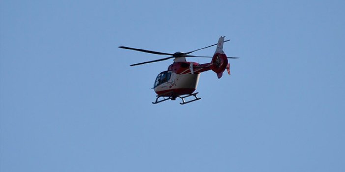 Rize'de Ambulans helikopter onun için havalandı