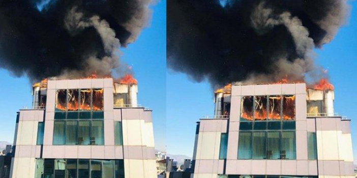 Antalya'da iş merkezinde yangın