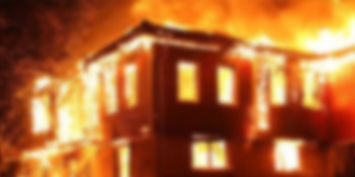Terme'de soba evi yaktı