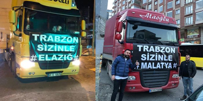 Trabzon'dan Elazığ ve Malatya'ya yardım eli